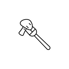 Fork line art icon design template vector illustration