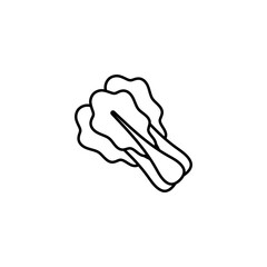 Spinach line art icon design template vector illustration