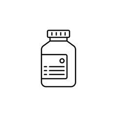 Drug line art icon design template vector illustration