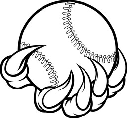 Monster claw holding Baseball Ball