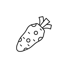 Wasabi line art icon design template vector illustration