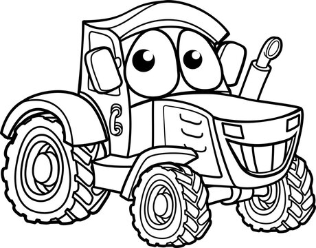Tractor Cartoon Character