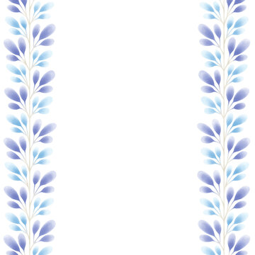 Blue Botanical Background.