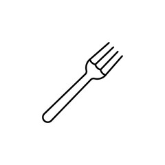 Fork line art icon design template vector illustration