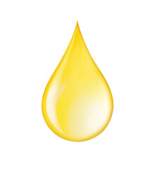 Drop of oil isolated on white background with clipping path.