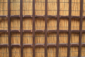 Japanese pine wood wall pattern texture for background