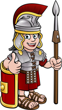 Cartoon Character Roman Soldier