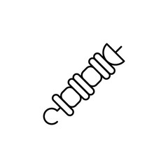 Skewer line art icon design template vector illustration