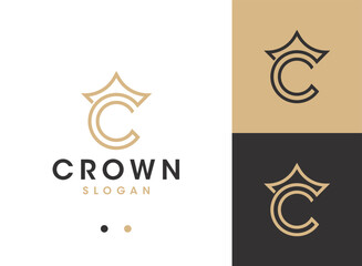 Letter C Crown Logo