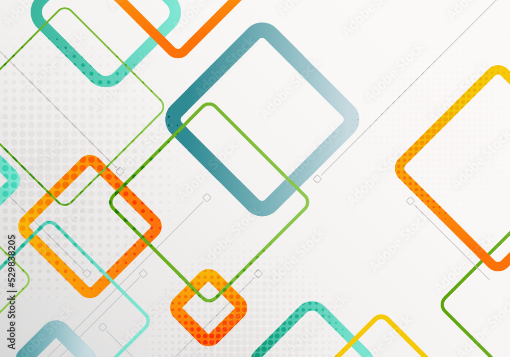 Poster abstract square pattern geometric design artwork with line simple pattern. overlapping with circle h