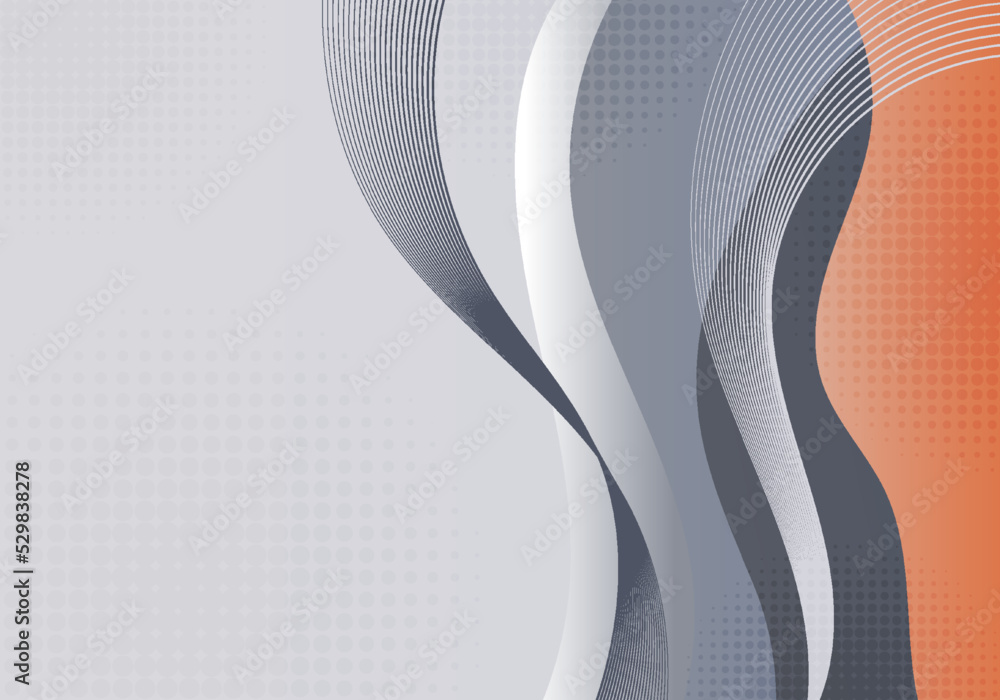 Poster abstract modern colors template design doodle with halftone decoration. overlapping with solf colors