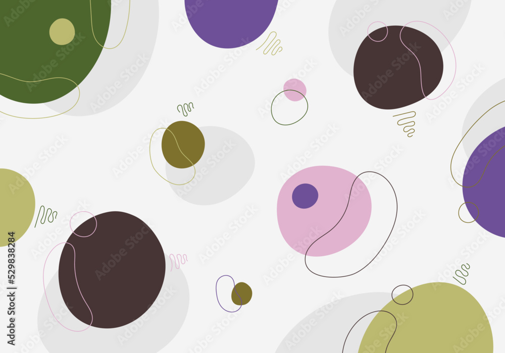 Aufkleber abstract doodle colorful template design decorative artwork with minimal shape style. overlapping of