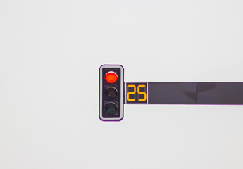 traffic light post red light timer