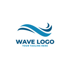 Wave logo vector. Water wave logo