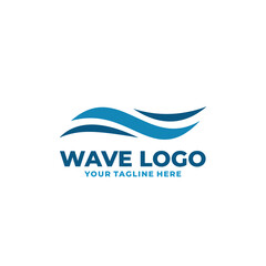 Wave logo vector. Water wave logo
