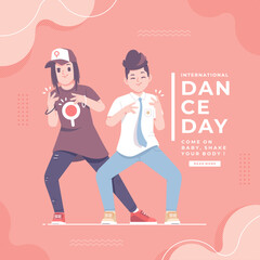dance day concept illustration background