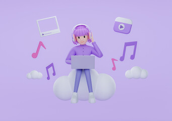 3d illustration. Technology and young lifestyle