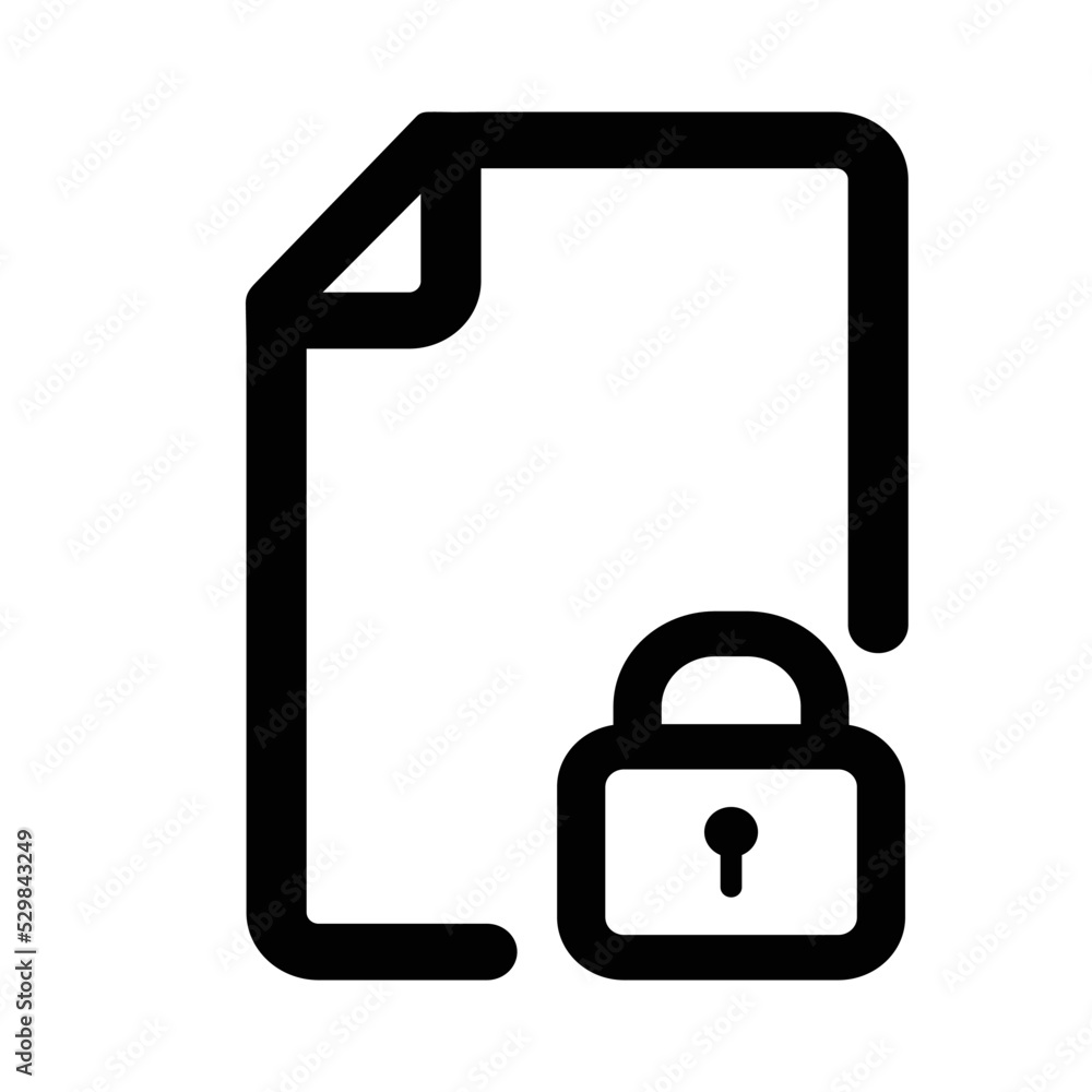Poster computer file with lock icon