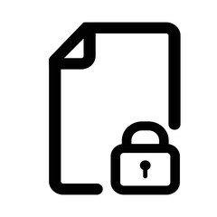 computer file with lock icon