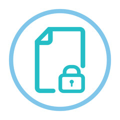 computer file with lock icon