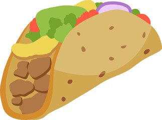 cartoon of taco