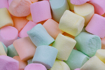 background of some colorful pastal marshmallows