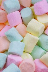 background of some colorful pastal marshmallows