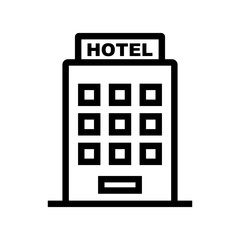 Hotel Icon. Accommodation icon. Vector.