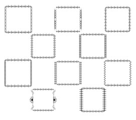 Frame border ornament. Calligraphic text divider, border, separator decor design. Antique vintage victorian elegant decoration element. Filigree frame ornament line. Hand drawn vector illustration