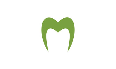 Letter M Dental logo template. Concept of the Dentist Logo