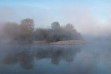 mist over the river