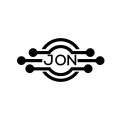 JON letter logo. JON  best white background vector image. JON 
Monogram logo design for entrepreneur and business.	 - obrazy, fototapety, plakaty