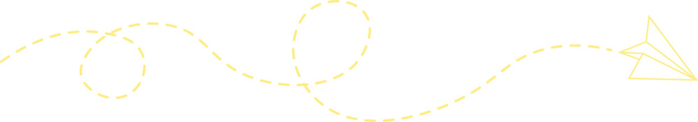 Dashed Line Paper Airplane Route