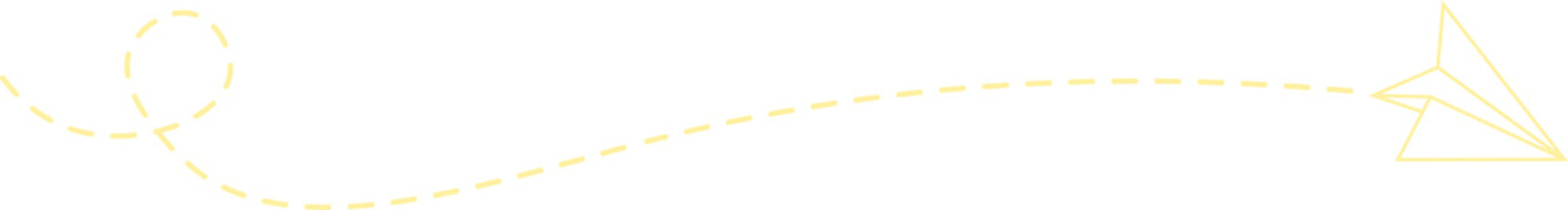 Dashed Line Paper Airplane Route