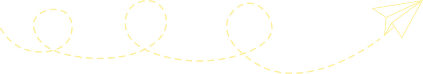 Dashed Line Paper Airplane Route