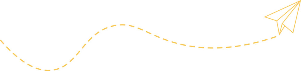 Dashed Line Paper Airplane Route