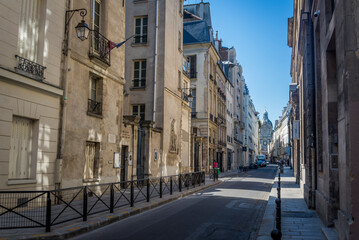 Fototapeta na wymiar Street in Marais district, Paris, France