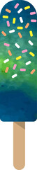 Colorful cute watercolor texture food dessert popsicle