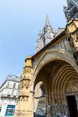 Fototapeta na wymiar Exterior of the Cathedral of Santa Maria of Bayonne, France.