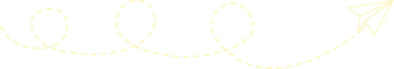 Dashed Line Paper Airplane Route