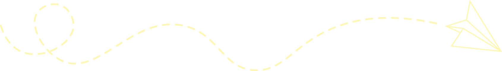 Dashed Line Paper Airplane Route