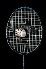 Shuttlecock high speed trough badminton racket