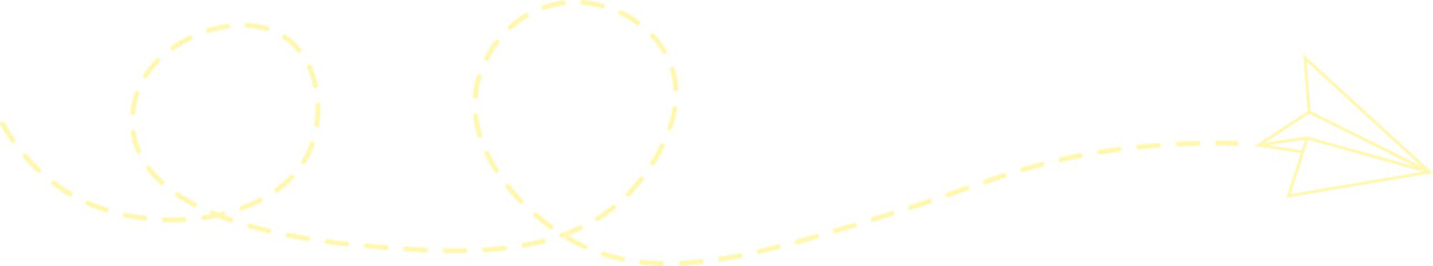 Dashed Line Paper Airplane Route
