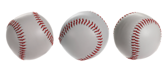 Set baseball ball isolated on white