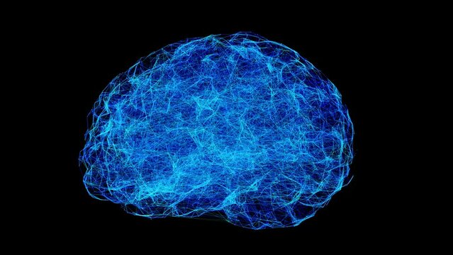 cloud computing Brain Ai technology Data Transfer bits internet 5g blue background information Ai brain 