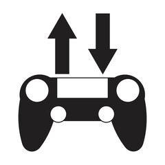 Joystick gaming icon with flat design style