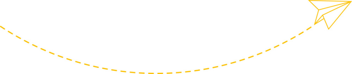 Dashed Line Paper Airplane Route