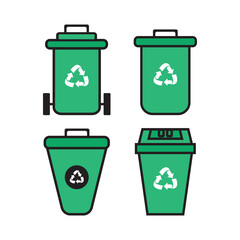 dumpster cartoon icon design flat vector illustration