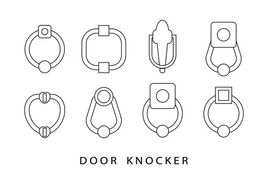 door knocker design vector icon flat isolated illustration