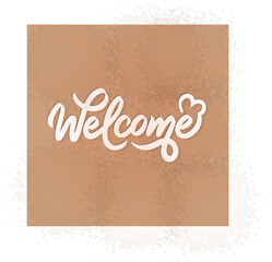 Welcome banner with vintage retro background